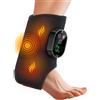 QIAKEFE Massaggiatore elettrico per piedi senza fili alla caviglia con batteria da 3000 mAh, 6 livelli di calore e 3 vibrazioni, timer, per alleviare il dolore, rilassamento profondo, circolazione sanguigna