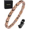 MagnetRX® Bracciale Rame Donna - Bracciale Magnetico in Rame Puro Regolabile - Braccialetto Magnetico Terapeutico con Strumento di Regolazione Incluso