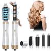 Oskuglin Spazzola Asciugacapelli 5 in 1, Styler per Capelli Multifunzionale con Asciugacapelli, Spazzola per Asciugacapelli, Ferro Arricciacapelli, Spazzola Termica(Oro bianco)