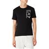 Emporio Armani T-Shirt Uomo EA7 3KPT10 PJ7RZ, Maglietta a maniche corte, collo rotondo, Nero , M