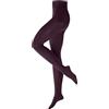 Burlington Cosy Cottage W Ti cotone lana fantasia 1 pezzo, Collant Donna, Rosso Merlot 8005, 44-46