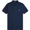 Fred Perry Slim Fit Plain Polo M6000, blu, M