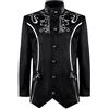 Beokeuioe Giacca da uomo gotico vittoriano blazer giacca a maniche lunghe principe smoking steampunk frack cappotto carnevale costume cosplay halloween travestimento capispalla natale uniforme