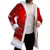 Beokeuioe Costume di Babbo Natale da uomo, in pile, divertente, oversize, con cappuccio, per Natale, da uomo, con cappuccio, per feste