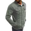 Generico Giacca Uomo in Jeans Casual, Taglio Slim e Stile Classico, Lavata con Effetto Usura, Collo a Lapello e Pulsanti, Lunghe con Tasche Pratiche