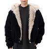 PengGengA Parka Uomo Invernale Giubbotto con Cappuccio in Pelliccia Sintetica Cappotto Imbottito Caldo Antivento Giacca Y2k Streetwear