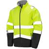 Result Safeguard - Giacca Softshell alta visibilità - Uomo (XL) (Giallo Fluo/Nero)