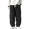 Beokeuioe Baggy - Pantaloni in velluto a coste da uomo, a gamba larga, giapponese, per il tempo libero, per lo streetwear