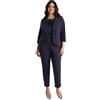 FIORELLA RUBINO: Blazer in Punto Milano Curvy Size Blu Stagione Primavera Estate 2025.