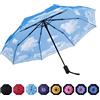 SY Compact, ombrello da viaggio anti vento, automatico, leggero, infrangibile., blue (Blu) - SY-2