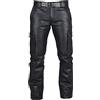 Beokeuioe Pantaloni da uomo larghi, colore nero, vintage, casual, da uomo, in similpelle, pantaloni steampunk, pantaloni in pelle PU, slim fit, lunghi, elasticizzati, a matita, per discoteca, T1 nero., L