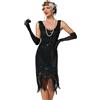 Viloree Vestito Gatsby Donne 1920s Donna Flapper Dress Paillette Impreziosito Frange Gatsby Dress Senza Maniche
