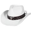 EOZY Cowboy Cowgirl Cappello da cowgirl per donne e uomini, in pelle scamosciata
