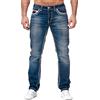 Beokeuioe Jeans da uomo in denim, elasticizzati, in cotone, blu, nero, comodi e facili da pulire, vestibilità regolare, taglio dritto, elasticizzati, jeans da uomo, C-1 azzurro, XXXL