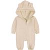 Alunsito Neonato Bambina Pagliaccetto One Piece Manica lunga Orso Orecchio Felpa con cappuccio Tuta Bambino Primavera Autunno Body