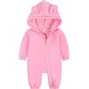 Alunsito Neonato Bambina Pagliaccetto One Piece Manica lunga Orso Orecchio Felpa con cappuccio Tuta Bambino Primavera Autunno Body