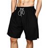 Gavliuu Costume da bagno da uomo Hawaii, ad asciugatura rapida, con slip interno, Nero , 3XL