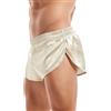 Amy Coulee Boxer sexy da uomo in raso di seta boxer da notte leggeri, Oro, M