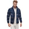 Beokeuioe Giacca da uomo con impunture termiche, flanella calda, vintage, stile da boscaiolo, invernale, camicia a quadri, giacca calda da transizione, giacca in feltro con fodera interna, giacca da