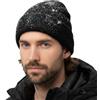 TOP-EX DryKnit™ Berretto invernale unisex da uomo e da donna con fodera in pile calda, 100% impermeabile e antivento per pioggia, neve, freddo e tempo umido, XXL