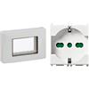 VIMAR 0R14943.01 Calotta Da Parete Ip55, 3 Moduli Eikon, Arké E Plana, Con Viti, Per Scatole Da Incasso 3 Moduli, Bianco & Presa 2Pcon T 16A Universale, Bianco