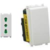 Vimar 0R14203.SL Plana Silver Presa a muro con protezione SICURY, 2P+T 16A P17/11 Silver & 0R14004 Plana Deviatore Elettrico illuminabile 1P 10AX Bianco, 1 Pezzo