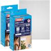 Tesa INSECT STOP Zanzariera a Strappo Premium - 2x 120 x 240 cm - Grigia | Zanzariera in 2 Pezzi Ritagliabile per Finestre - Nastro a Strappo Resistente, Rimovibile Senza Residui - Trasparente