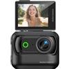 Introti Action Camera Panoramica Compatta Anti-Shake WiFi Mini Fotocamera Sportiva 2 Pollici Flip Screen con Tracolla Magnetica per Scatti in Prima Persona