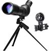 QAXRZCUCD Zoom Monoculare HD 20-60x60 Cannocchiale Bak4 Prisma Telescopio Antiappannamento Impermeabile Camping Bird Watching Caccia Con Treppiede Oculare Potente E Ingrandimento(A)