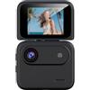 Lapiglo Action cam 4K con stabilizzazione EIS per ciclismo, grandangolo POV, body cam con schermo flip e supporto magnetico, fotocamera sportiva compatta per casco, bici, moto, vlogging, 6,8 x 5,8 cm, colore