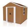 Luscriate Grande capanno in metallo da 2,2 m², 1,8 x 1,2 m, capanno da giardino e terrazza, marrone (marrone, 184 x 116 x 194 cm)