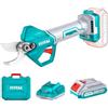TOTAL - Forbici da giardino a batteria brushless - 83 x 25 x 3 cm - Blu - Capacità massima di taglio di 25 mm - Troncarami con motore brushless per giardinaggio