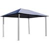 QUICK STAR Tetto di ricambio per gazebo Paris, 3 x 4 m, colore: grigio platino