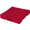 Fabotex Living Cuscino da Pavimento con Maniglia, Rosso, 50 x 50 x 10 cm
