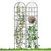 RELAX4LIFE Traliccio per Rampicanti da 2/4 Pezzi, Pannelli di Recinzione Decorativi da Giardino, Grigliato per Piante Rampicanti (220 x 50 cm,Nero | 2Pcs)