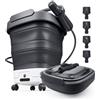 WanderS Idropulitrice Portatile Pieghevole con Serbatoio dell'Acqua da 12L di WanderS - Senza Fili con Ruote, Ugello 4 in 1 e Funzione Spray Elettrica - Per Auto, Campeggio, Giardino, Animali & Casa