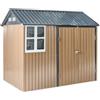 Beliani Capanno da giardino walk-in in acciaio marrone 235 x 175 cm
