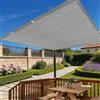 HOKXUAN Vela Ombreggiante 3.5 x 4.4 m Frangisole Anti-Uv Antistrappo Robusta con Occhielli in HDPE Teli Ombreggianti da Esterno per Giardino Esterno Giardino Terrazza, Grigio