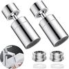 Mlczwt 2 Pezzi Aeratore Rubinetto Lavello, 360° Girevole Aeratore, 360 Filtro Rubinetto Acqua Girevole, Doppia Funzione Aeratore Filtri m22 -m24, per Cucina, Bagno, Lavabo