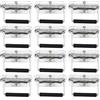 NAMYEUT 12 Manici Pieghevoli in Acciaio Inox, Maniglia Della Cassetta Degli Attrezzi Pieghevole, per Casse, Cassetta Degli Attrezzi, Valigia, 110 x 40 mm, Argento
