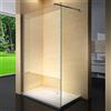 Yellowshop - Parete Doccia Fissa Walk In Cristallo 8 MM Trasparente O Satinato Opaco Box Cabina Bagno Misure Cm 70 80 100 120 140 (Cm 120, TRASPARENTE)