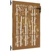 vidaXL Cancello da giardino 85x150 cm in acciaio Corten e bambù