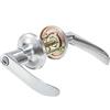 Qrity Maniglie per Porte Interne, Maniglia della Porta del Bagno, in Lega di Zinco, Senza Chiave, Set Serratura Maniglia Porta, Serrature di Sicurezza per Camere e Bagn