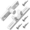 AERZETIX - Set di 4 chiavistelli per telaio di zanzariera + 16 viti autofilettanti Ø3.9x16 mm con testa svasata | in plastica colore bianco