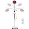 DSYOGX Terapia del calore a infrarossi, luce rossa, lampada da 275 W, supporto da pavimento, lampada termica con ruote, 8 - 70 ℃, lampada a luce rossa per casa, saloni di bellezza, negozi di