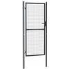 vidaXL Cancello da Giardino in Rete di Acciaio Zincato 100x200 cm Grigio