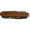 KUTYU BO-580 Multiuso pieghevole - Coltello tascabile multifunzione in acciaio inox con manico in legno - Gadget per campeggio e attività all'aperto