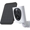 VIRTAVO 2K Telecamera WiFi Esterno Senza Fili, Starlight Lente, Videocamera Sorveglianza con 3W Pannello Solare, Visione Notturna a Colori, Rilevamento PIR, Audio Bidirezionale, SD/Cloud, SF1