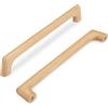 SYZOW 6 Pezzi Maniglie in legno da 192mm Maniglie per Mobili da Cucina (Colore Legno)