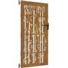 vidaXL Cancello da giardino 85x200 cm in acciaio corten e design in bambù